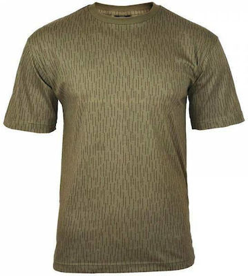 Mil-Tec Short Sleeve T-shirt Army 100% Cotton In Khaki Colour East German Camo