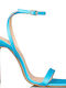Envie Shoes Fabric Women's Sandals Light Blue with Thin High Heel