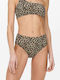 Bikini Slip Hohe Taille Black/Beige
