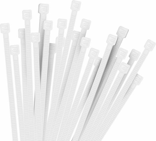 Maestro Δεματικά Καλωδίων Πλαστικά 80mmx2.5mm σε Λευκό χρώμα (100τμχ) (WNCT025080100)