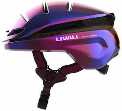 Livall EVO21 Helmet for Electric Scooter Purple Helmet Size L in Purple Color