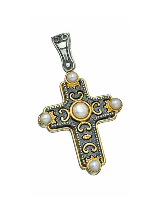 Byzantine Cross from Gold Plated Silver