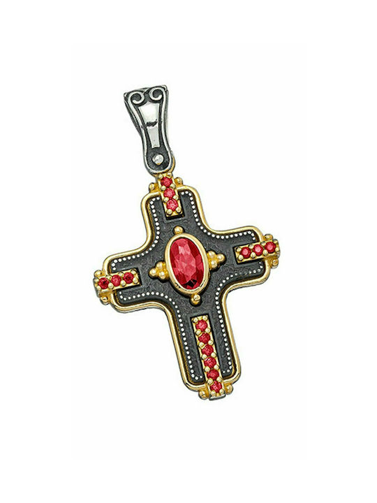 Byzantine Cross from Gold Plated Silver