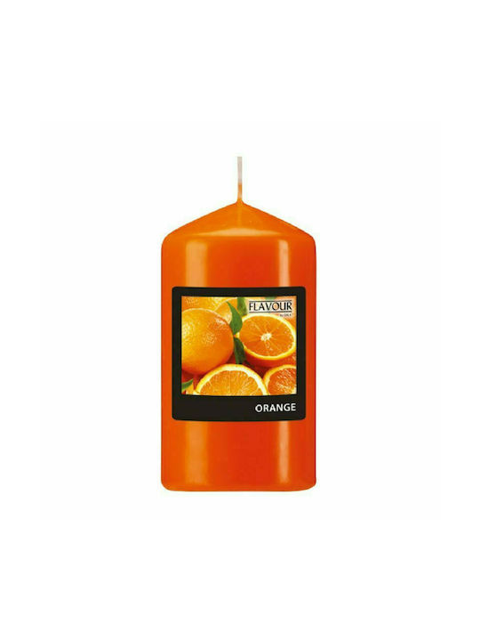 Scented candle Uniker 6x11cm. Orange