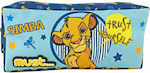 Must Disney Lion King Simba Pencil Case Barrel with 2 Compartments Light Blue