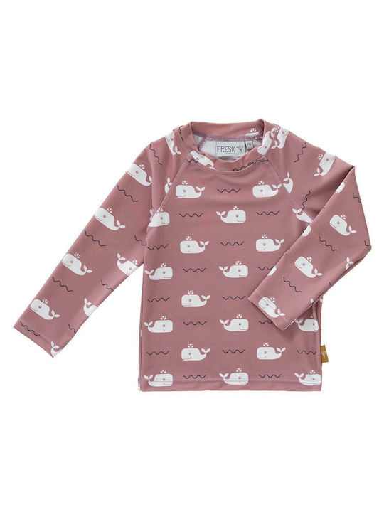 Fresk Kinder-Badebekleidung Sonnenschutz-T-Shirt mit langen Ärmeln Rosa
