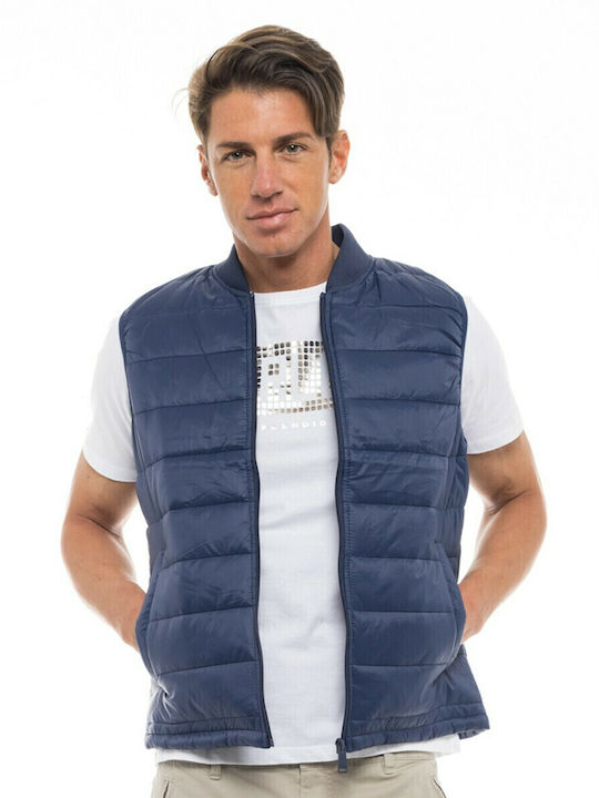 Sleeveless Jacket Puffer Navy Blue