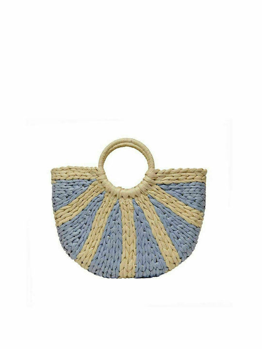 Only Hellblaue Damenhandtasche aus Stroh