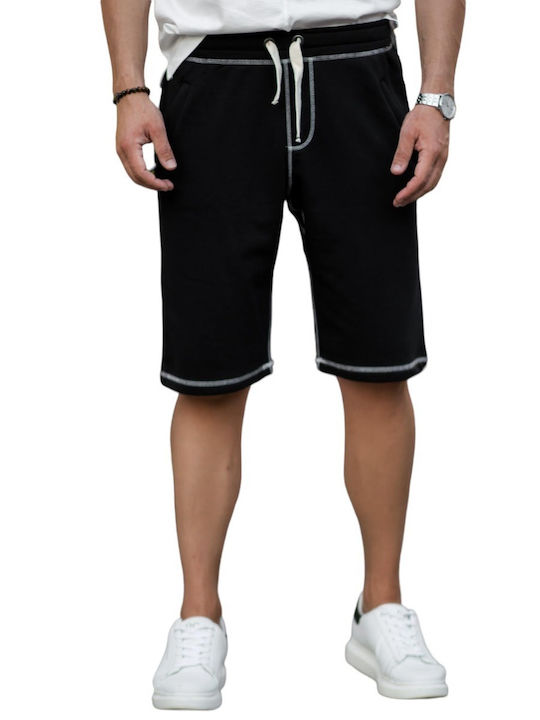 Ben Tailor Premium Αθλητική Ανδρική Βερμούδα Μαύρη