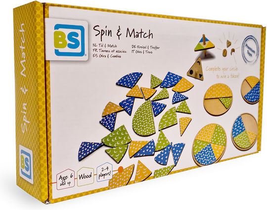 Επιτραπέζιο Παιχνίδι Spin & Match για 2-4 Παίκτες 6+ Ετών BS Toys