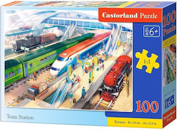 Kids Puzzle Train Station for 6++ Years 100pcs Castorland