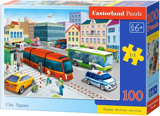 Детски Пъзел City Square за 6+ години+ Години 100бр Castorland