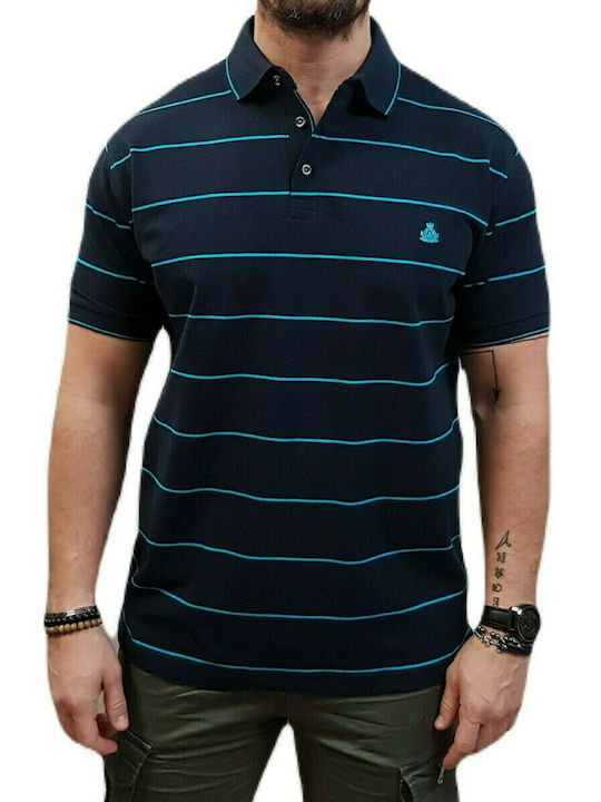 Visconti -2 Ανδρικό T-shirt Polo Navy Μπλε