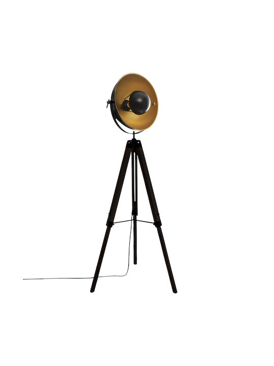 Atmosphera A-S Lahti Vintage Floor Lamp H156.5xW65cm. with Socket for Bulb E27 Black