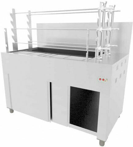 Biokan LG34 Грил с шишчета Въглища с Размери 61x160x154см