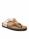 Mymosa Cipria Flache Sandalen für Damen Rosa Gold