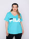 Fila Time Honored Damen Sportlich T-shirt Hellblau