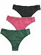 Βαμβακερά Women's Brazil 3Pack Black/Olive/Magenta