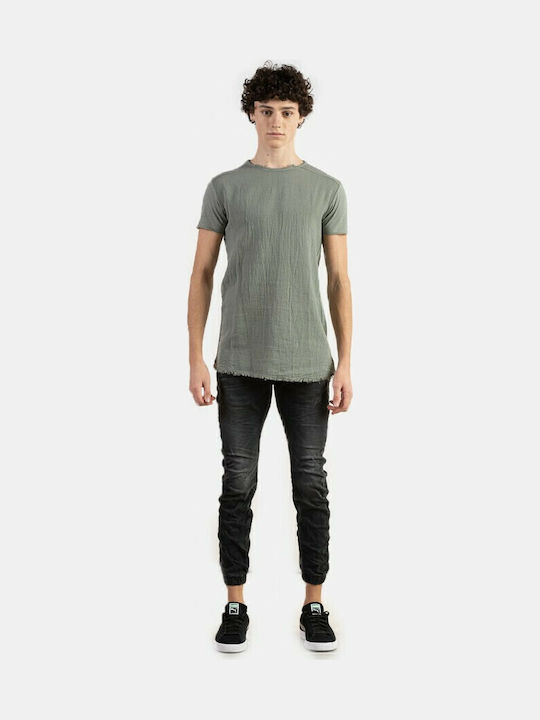 Ibiza Men's Jeans Pants Elastic with Regular Fit Black