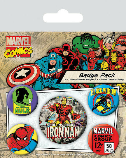 Pyramid International Marvel Σετ Κονκάρδες Iron Man Badge Pack 5 τεμ.