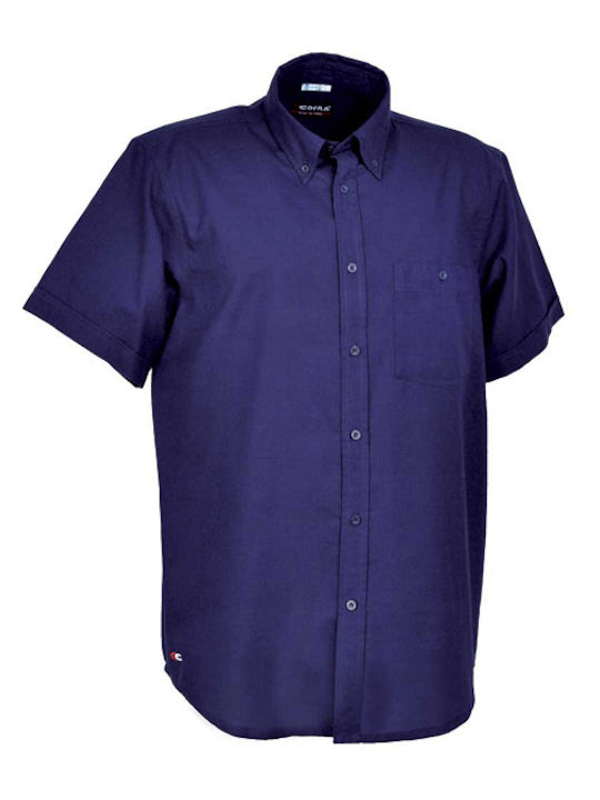 Cofra Orkney Herren Kurzarm Hemd Arbeit Marineblau