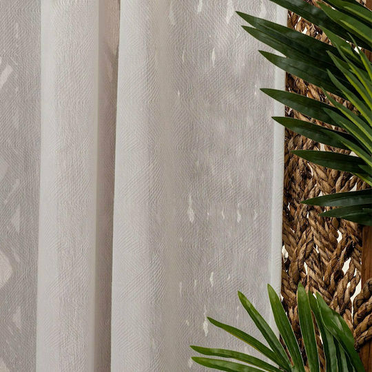 Palamaiki Vorhang mit Grommets BN20 Weiß 140x260cm