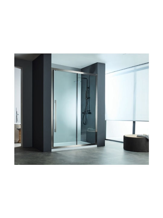 Devon Noxx Διαχωριστικό Ντουζιέρας με Συρόμενη Πόρτα 157-159x200cm Clean Glass Black Brushed