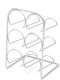 Tekno-Tel Tischplatte Flaschenhalter Metallisch für 6 Flaschen Silber 20x20x34εκ.