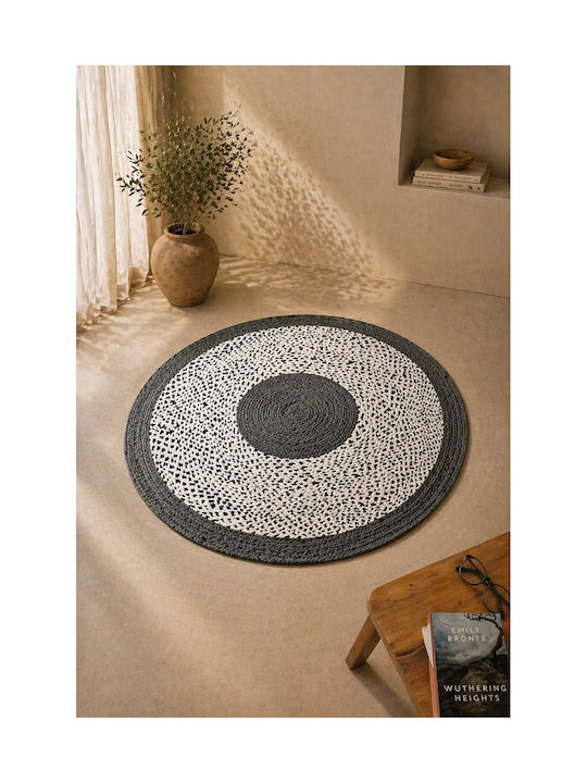Guy Laroche Kali Rug Round from Jute Anthracite