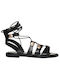 Envie Shoes Γυναικεία Σανδάλια Gladiator σε Μαύρο Χρώμα