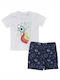 Funky Kids Set with Shorts Summer 2pcs White