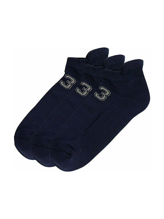 ME-WE Men's Solid Color Socks Navy 3Pack