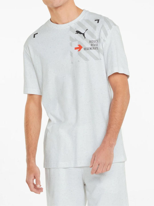 Puma Men's Sports T-Shirt Stamped White