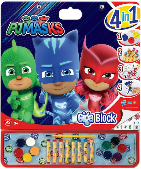 AS Боядисване Giga Block PJ Masks 4 Σε 1 за Деца 3+ години+ Години