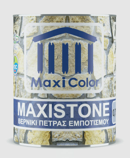 Maxicolor Maxistone Βερνίκι Επιφάνειας Διαλύτου Άχρωμο Ματ 750ml