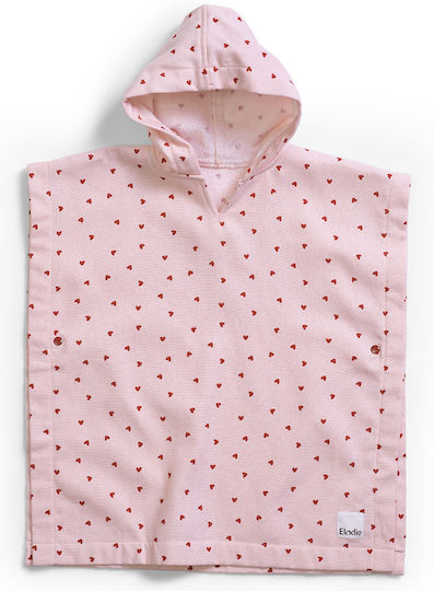 Elodie Details Baby Poncho-Bademantel Kapuzen Sweethearts Rosa