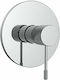 Orabella Terra Built-In Mixer for Shower with 1 Exit Silver