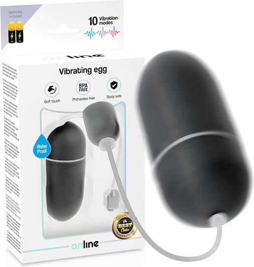 Vibrator Egg Ouă de vibrații impermeabile 8cm Negru