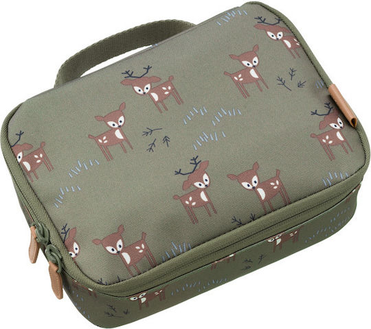 Fresk Pet Deer School Insulated Hand Lunch Bag Green