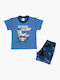 Minerva Kinder Schlafanzug Sommerlich Blau Resque Team 1
