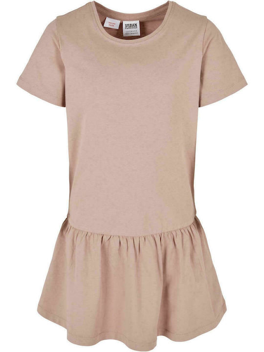 Urban Classics Kids Dress Short Sleeve Beige