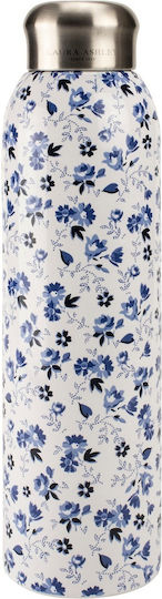 Laura Ashley Petit Fleur Flasche Thermosflasche Rostfreier Stahl 500ml Blau