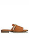 Envie Shoes Women's Flat Sandals In Tabac Brown Colour