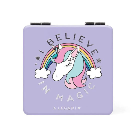 Legami Milano Огледало за грим Портмоне I Believe in Magic 6x6см Лилав