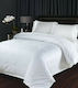 Blanc de Blanc MK Solid Hotel Sheet White Queen Size 240x280cm Cotton & Polyester 1pcs