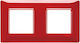 Vimar Plana Horizontal Switch Frame 2-Slots Red...