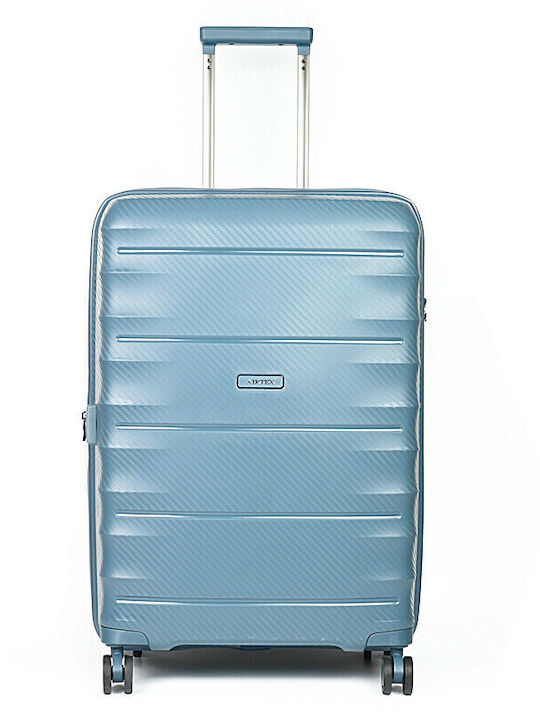Airtex Paris Mittlerer Hartgepäckkoffer Hellblau mit 4 Rädern Höhe 65,5 cm