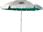 Maui & Sons 1540 Foldable Beach Umbrella Aluminum Diameter 1.9m with UV Protection and Air Vent Dark green