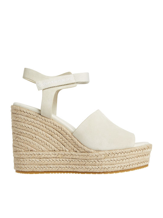 Calvin Klein Women's Suede Ankle Strap Platform...