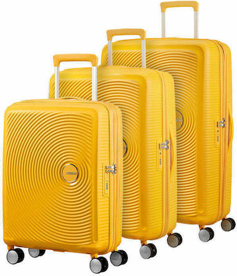 American Tourister Soundbox Bass Σετ Βαλίτσες 3τμχ σε Κίτρινο χρώμα